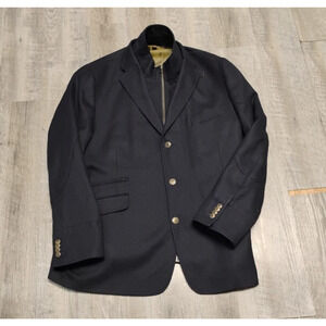Kroon Ritchie Navy blue Hybrid Sport Coat Blue Blazer Wool Cashmere 46R $425